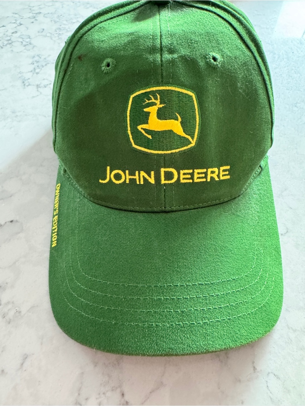 John Deere Owner’s Edition Hat Green Yellow Embroidered Logo Adjustable Farm Cap